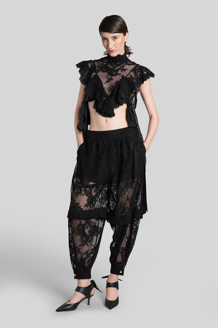 Topwear Black Polyester Abbigliamento