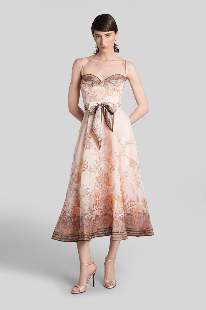 Long Dress Rose-Pink Linen Abbigliamento
