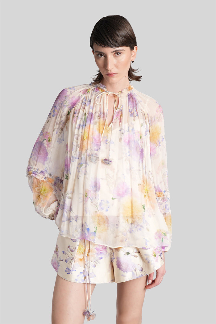 Blouse Beige Viscose Abbigliamento