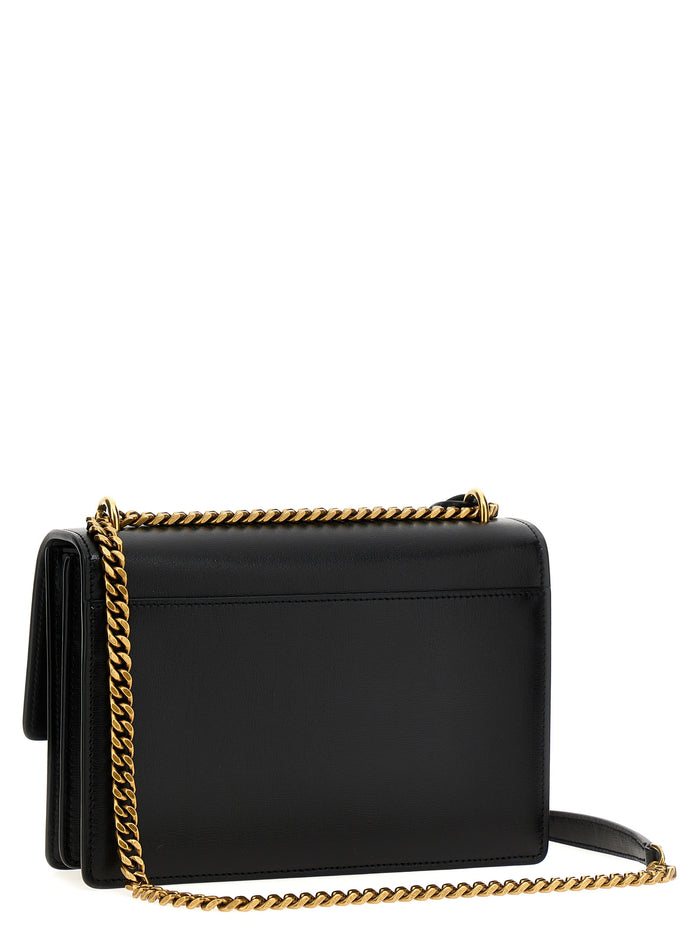 Sunset Clutch Black Calf Leather(bos Taurus) Crossbody Bags