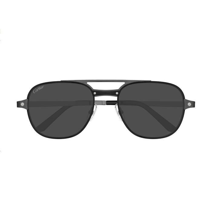 Cartier Ct0477s Santos De Black Metallo Sunglasses