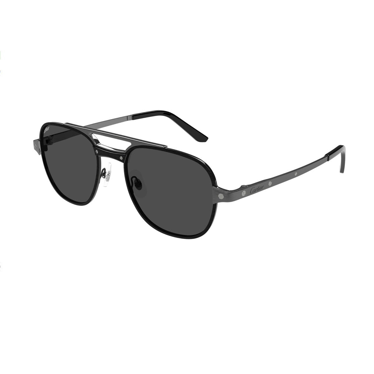 Cartier Ct0477s Santos De Black Metallo Sunglasses