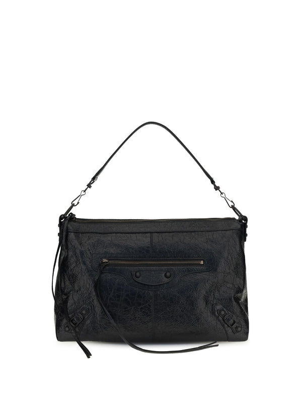 Balenciaga 100% lamb leather shoulder bag in black