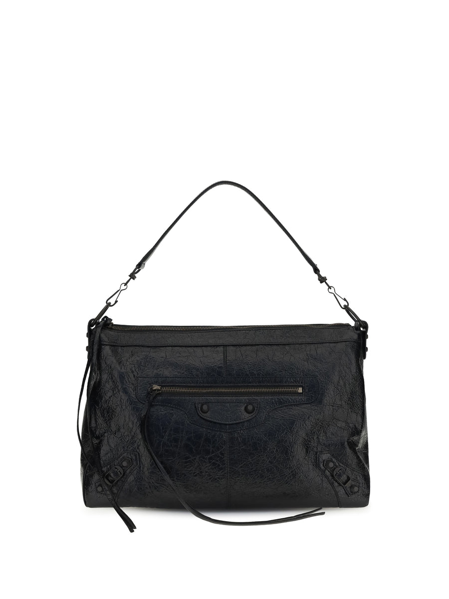 Balenciaga 100% lamb leather shoulder bag in black