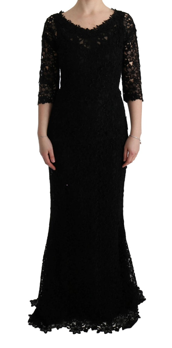 Dolce & Gabbana 93% Cotton dress in black
