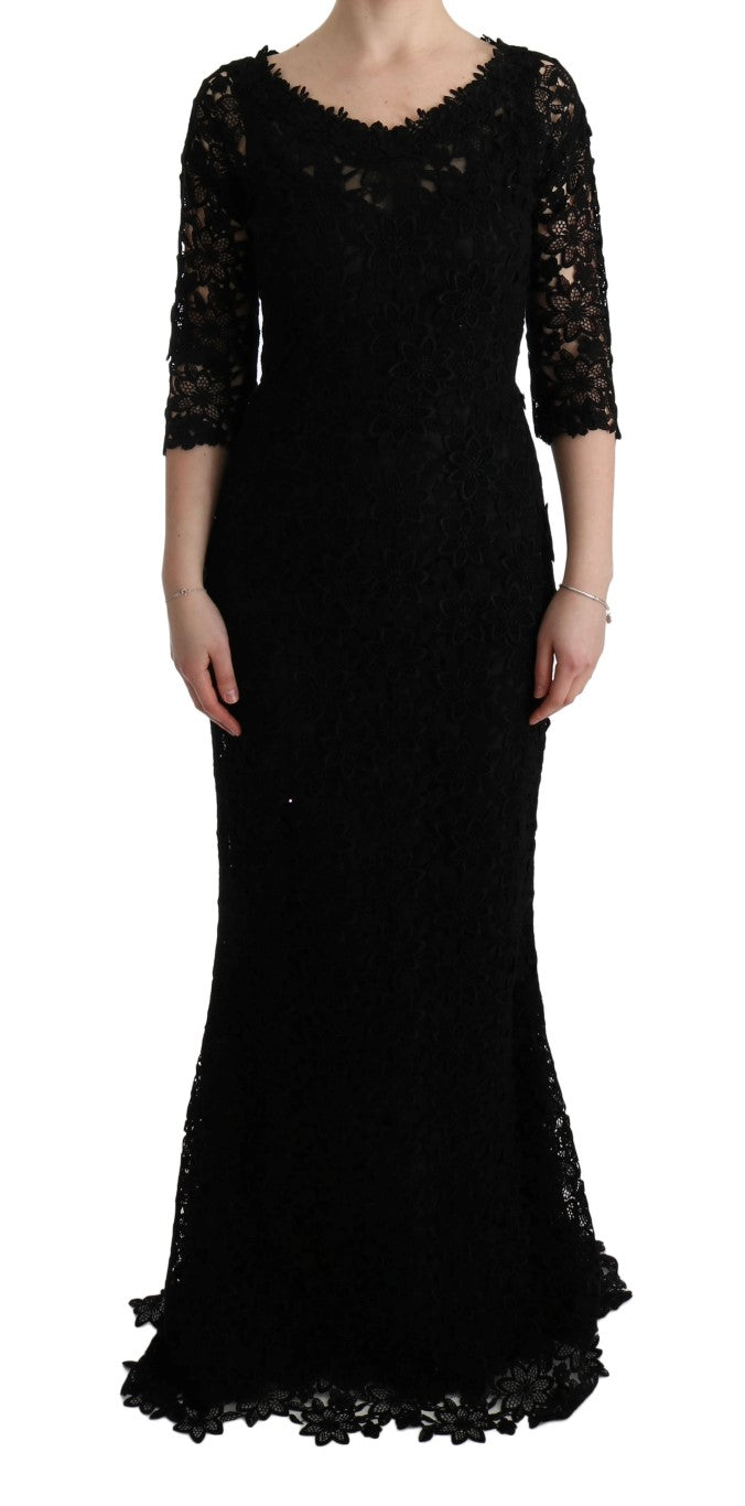 Dolce & Gabbana 93% Cotton dress in black