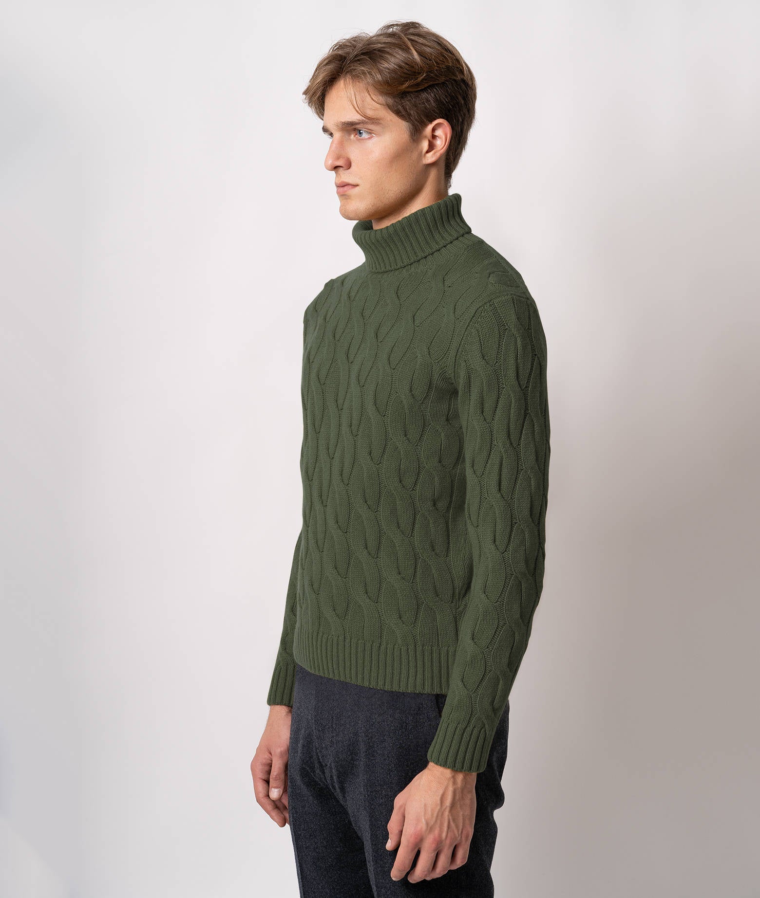 Turtleneck Cashmere Sweater Lapponia Lightgray Maglieria Dis/lav Pesante