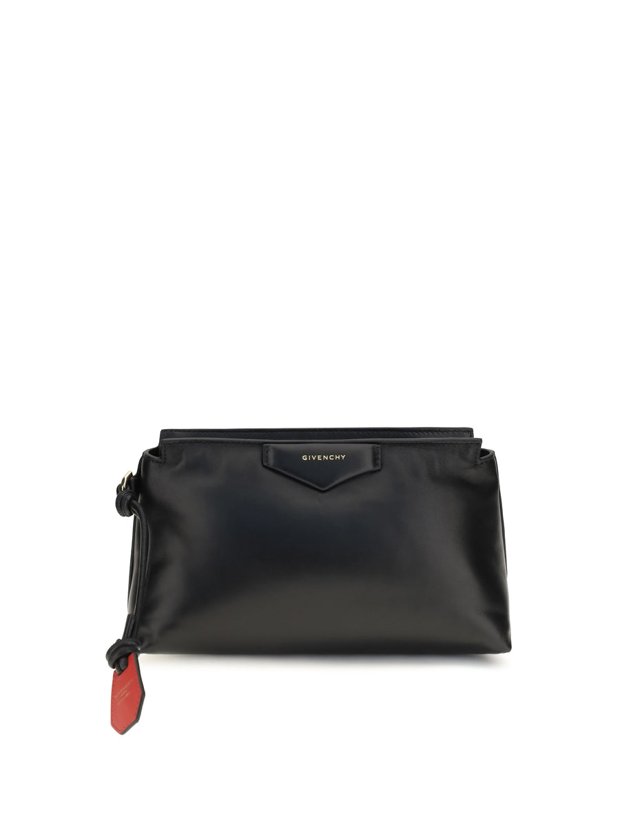 Antigona Bomber Lambskin Pouch Black Lamb Ovis Aries Wallet