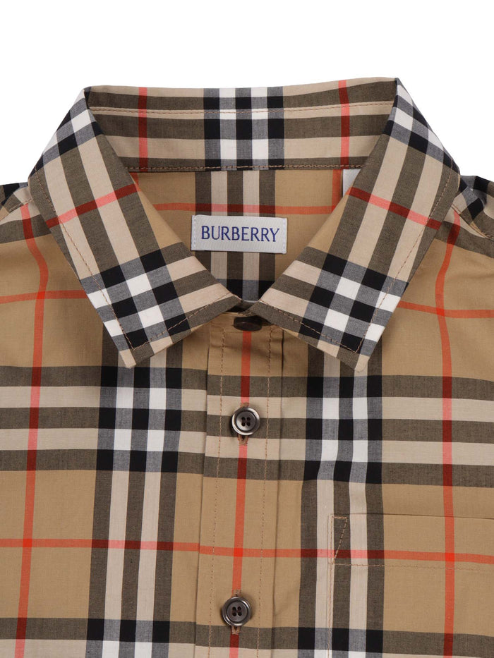 KID BOY SHIRTS Beige Cotton