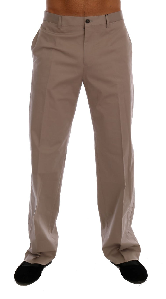 Dolce & Gabbana 96% Cotton chinos in beige