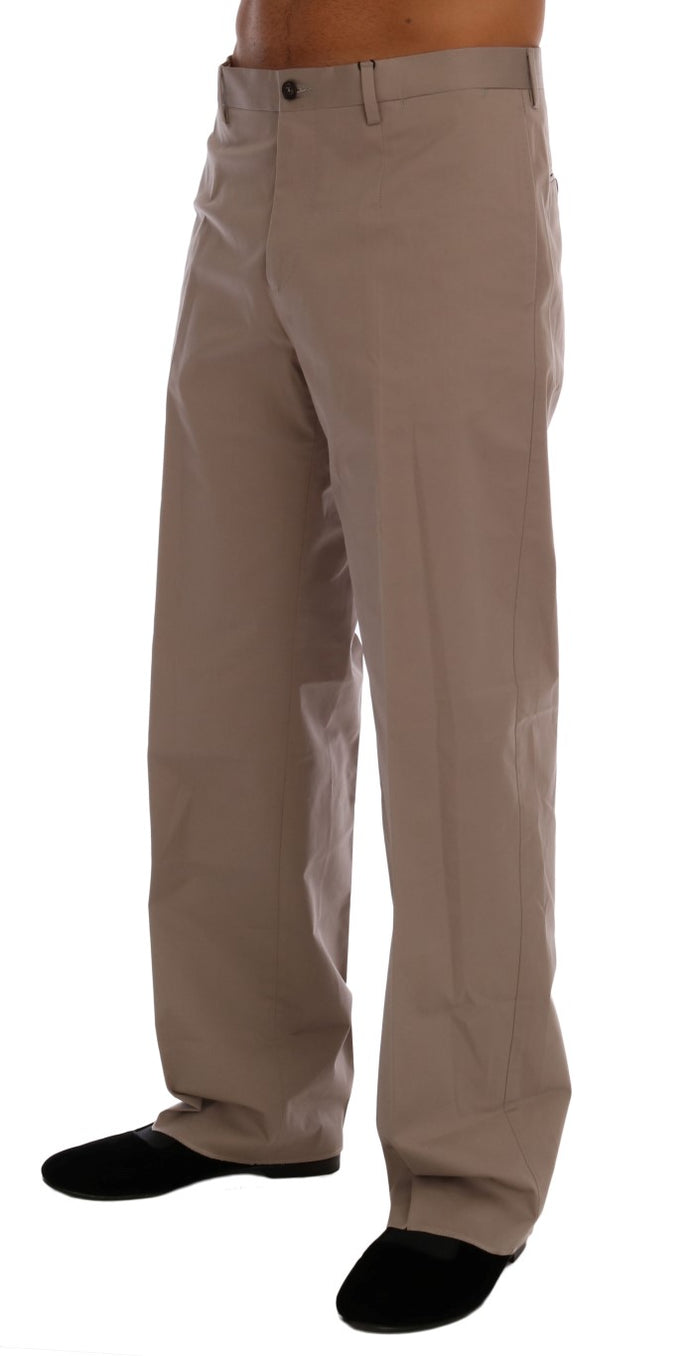 Dolce & Gabbana 96% Cotton chinos in beige — view 2