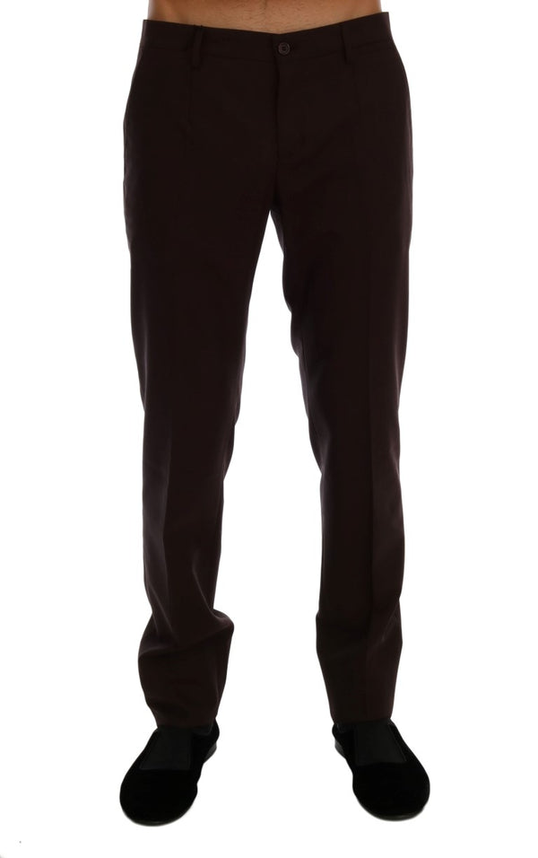 Dolce & Gabbana 97% Wool trousers in purple