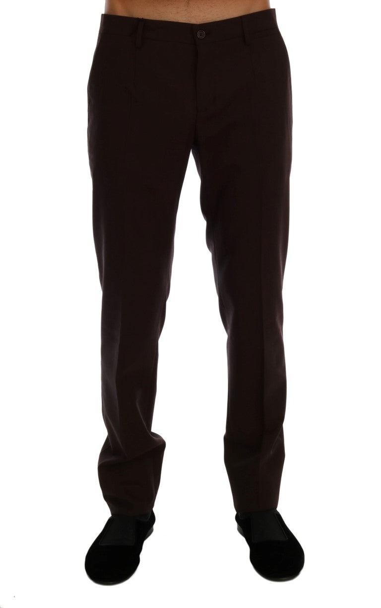 Dolce & Gabbana 97% Wool trousers in purple