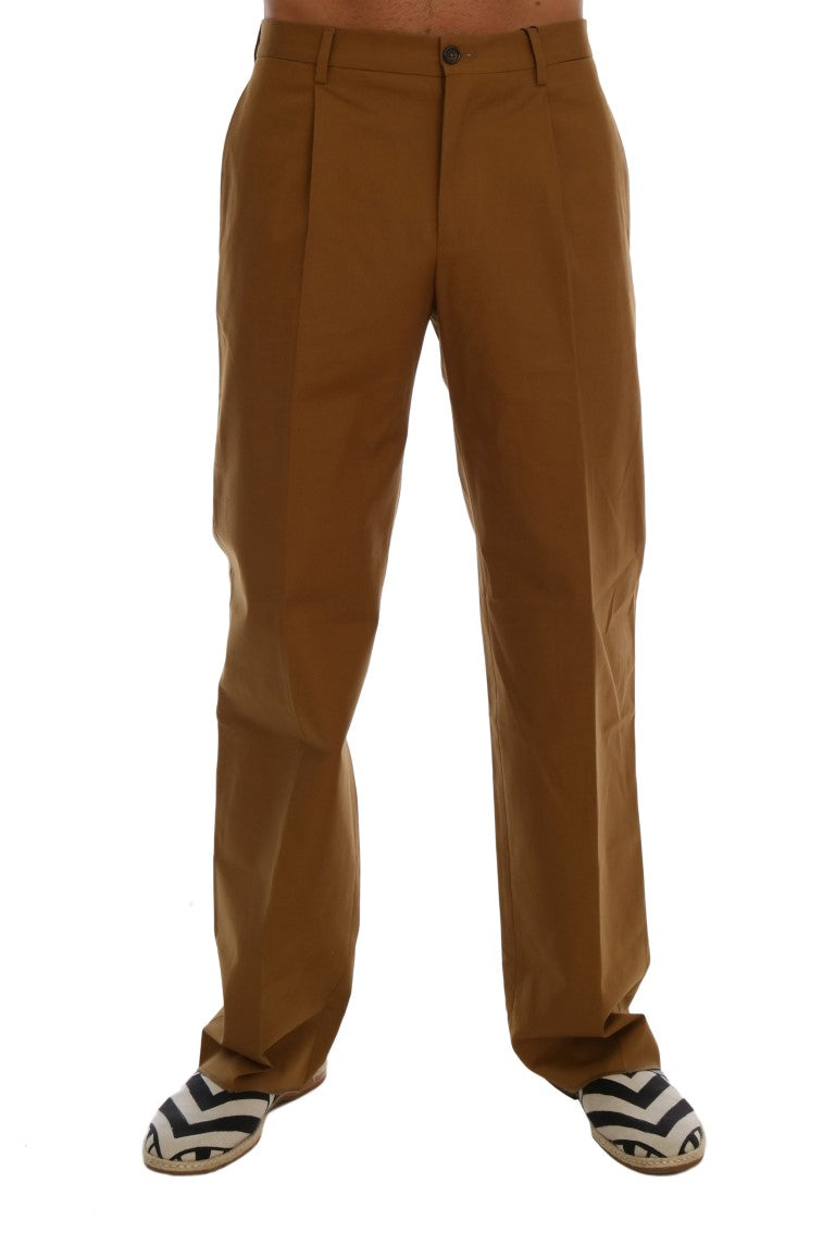Dolce & Gabbana 97% Cotton trousers in brown