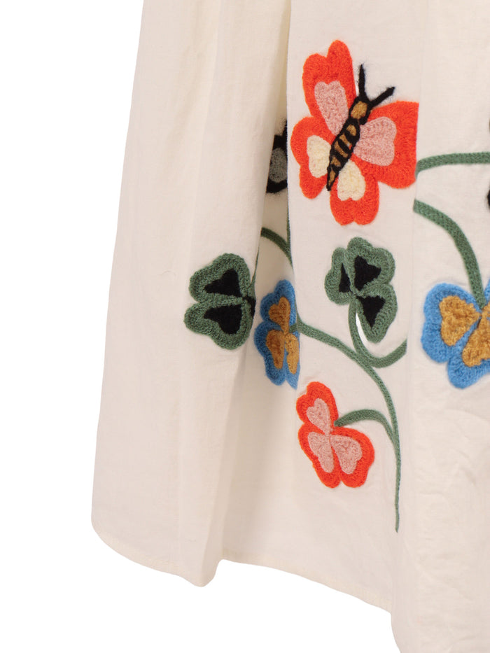 Carlin Dress SS White Cotton Organic