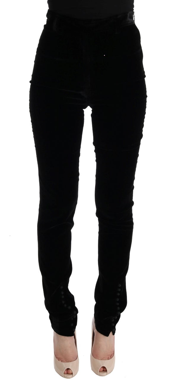 Ermanno Scervino 77% Viscose trousers in black