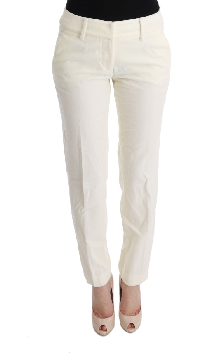 Ermanno Scervino 82% Cotton trousers in white