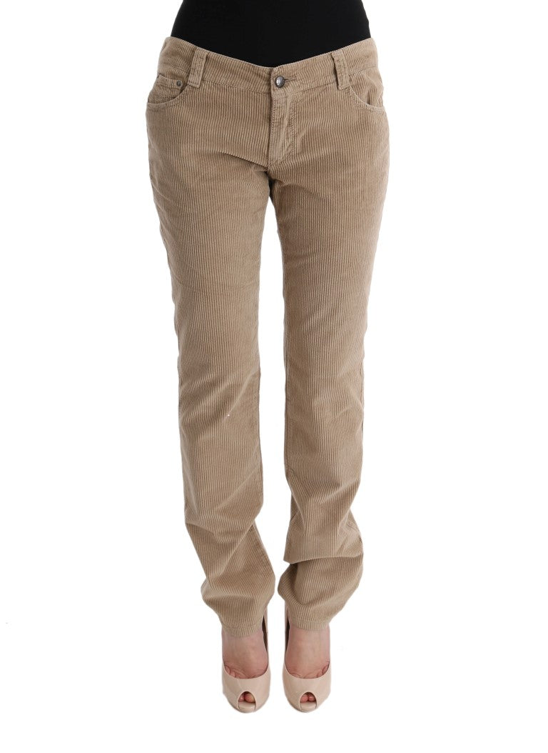 Ermanno Scervino 98% cotton trousers in beige