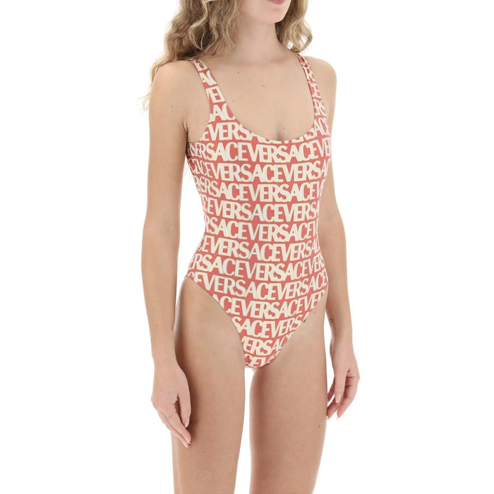 One Piece Swimsuit Red Elastane Polyamide