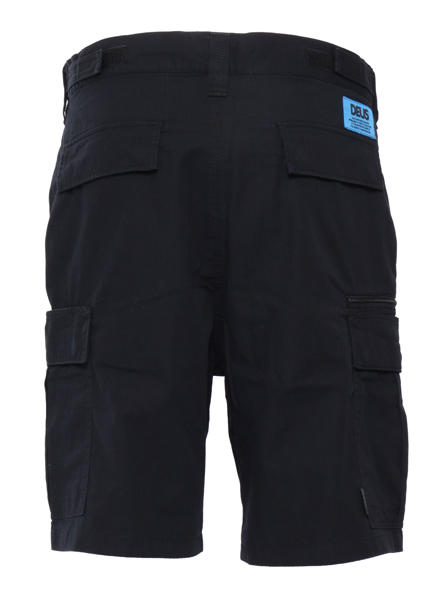 Blue cargo shorts Black Cotton Polyamide