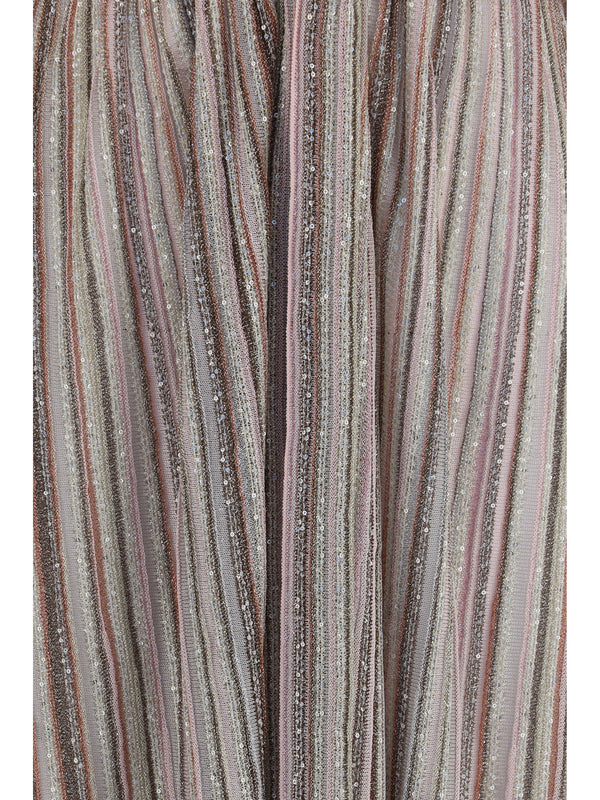 Sequin Cardigan Dress Pink Tones Viscose