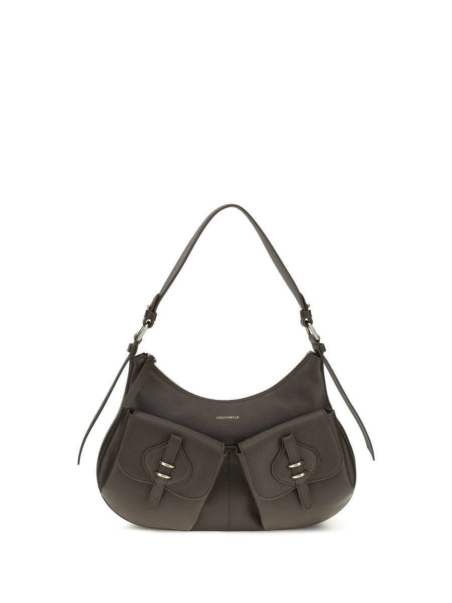 Shoulder Bag Boheme Taupe Calf Leather