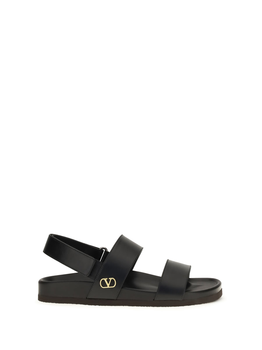 Valentino Garavani 100% calf leather (Bos Taurus) sandals in black