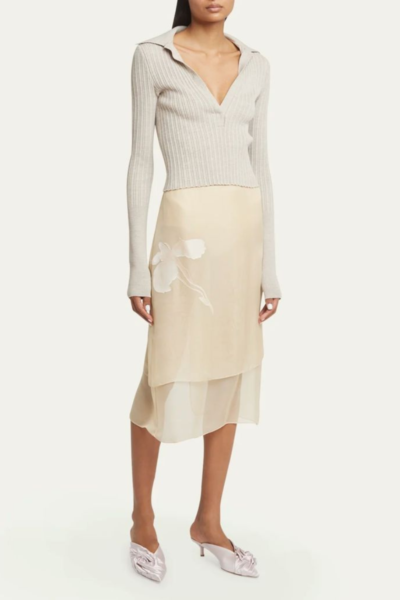 Givenchy Iris Skirt_ecru Cream Clothing