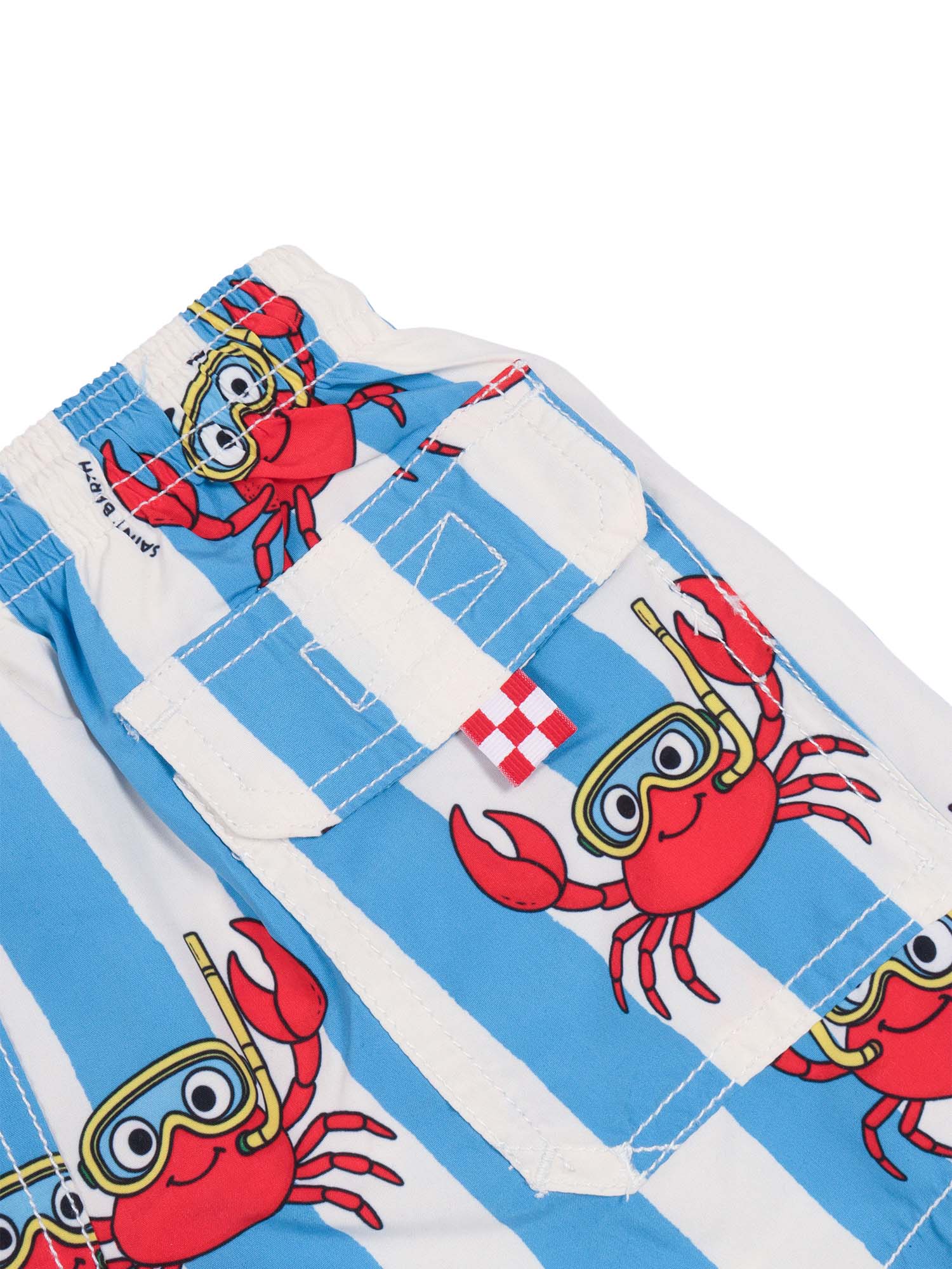 Jean-Sub Crab Stripes 32 Light Blue Polyester Boxer Mare Bimbo