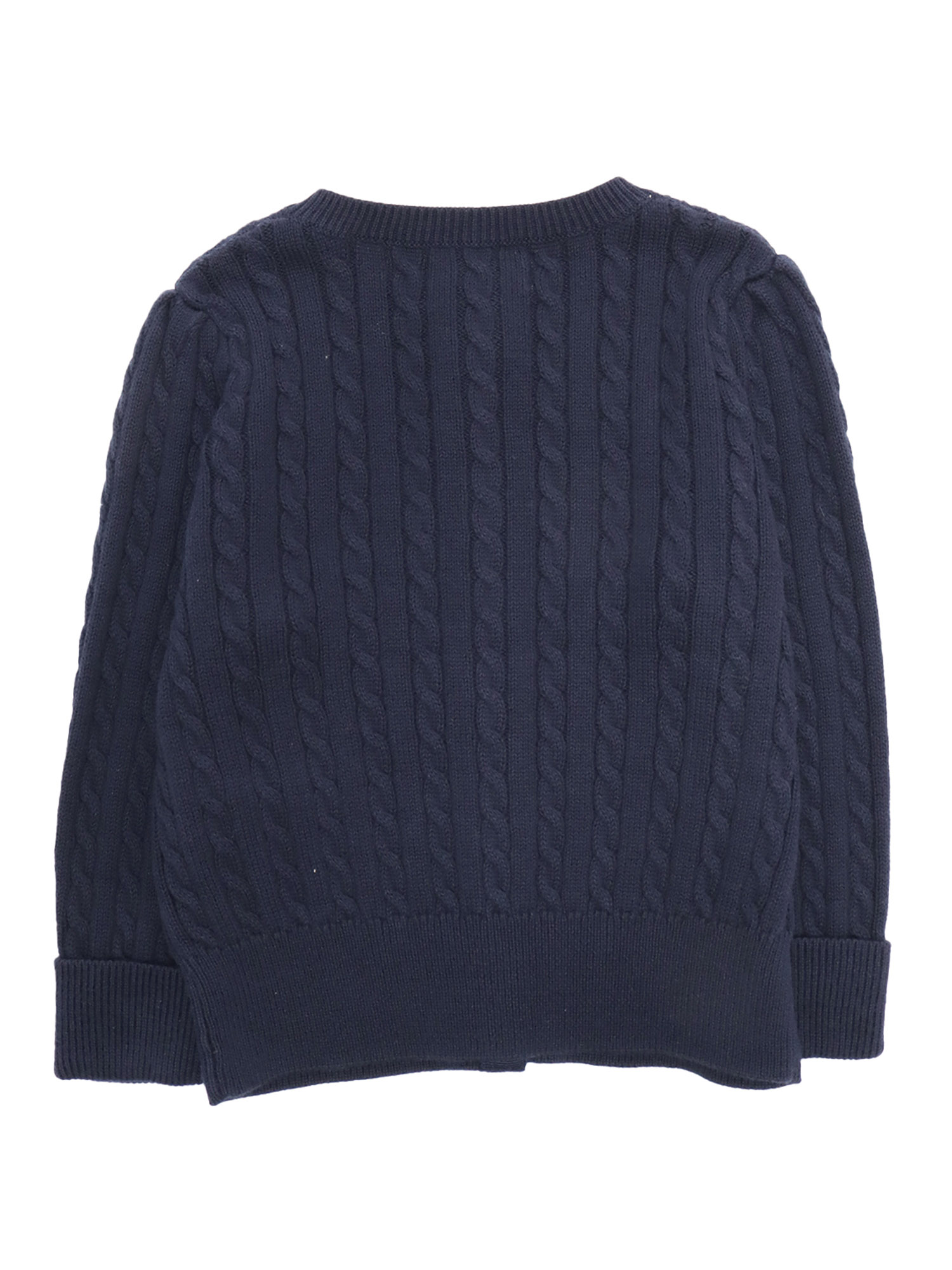 MINI CABLE-TOPS-SWEATER Blue Cotton Cardigan