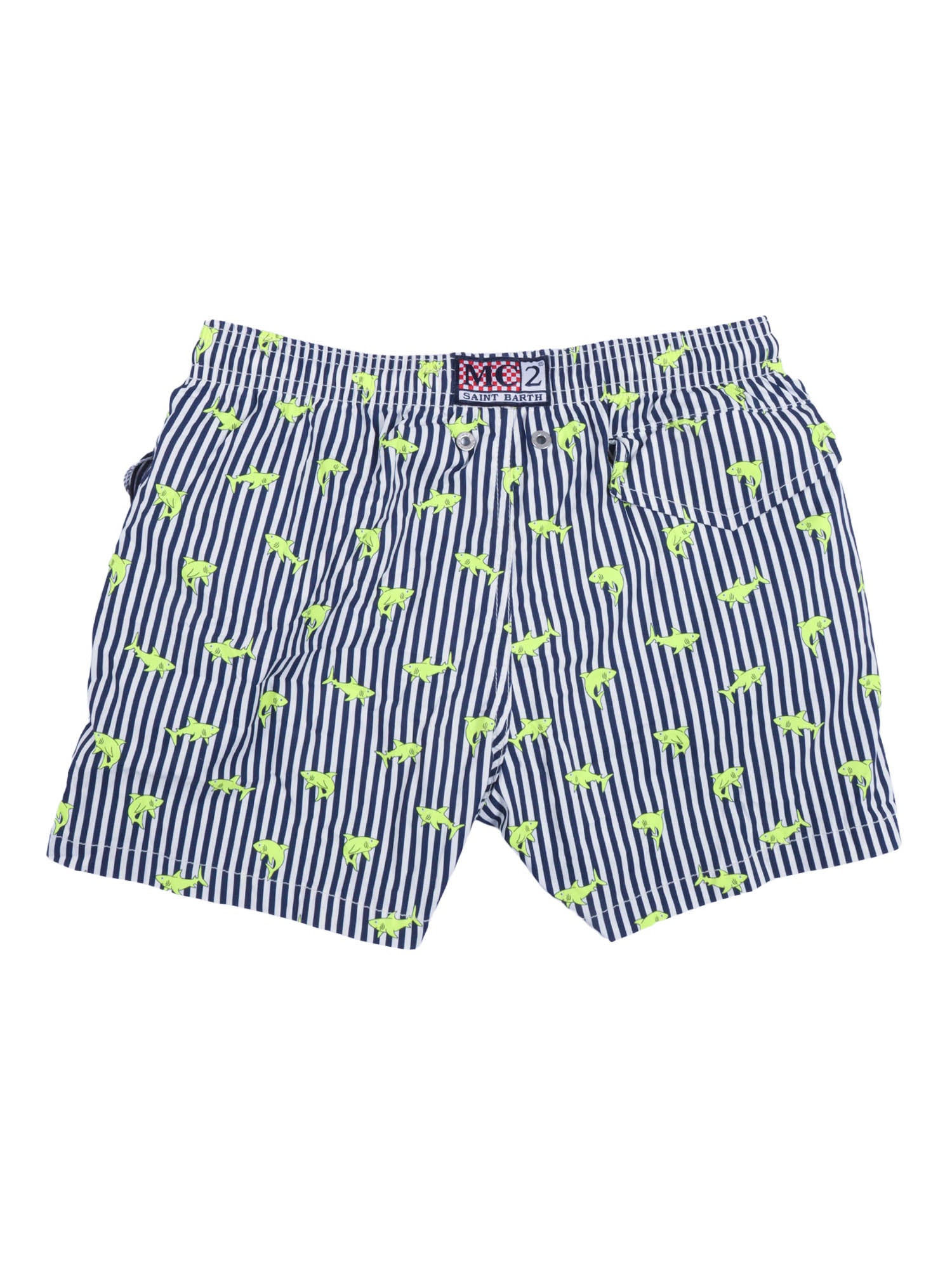 Jean Lighting Stretch-Tiburon Stripes S 6194 Blue Polyester Boxer Mare Bimbo