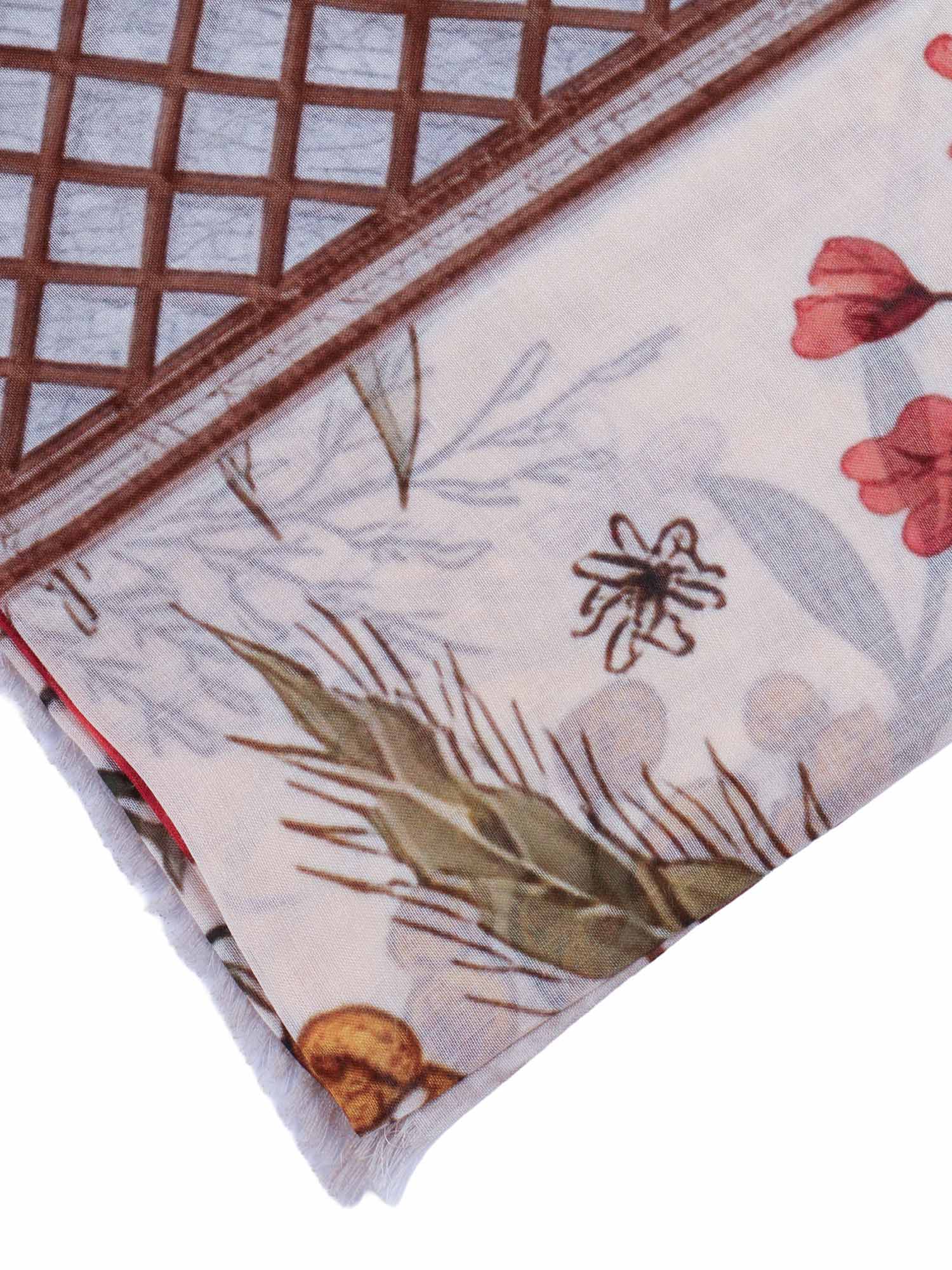 Perla Stole White Modal Silk Scarf