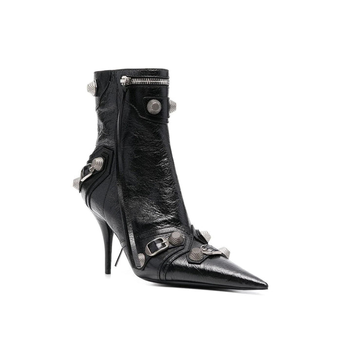 Cagole Boots Black Lamb Leather