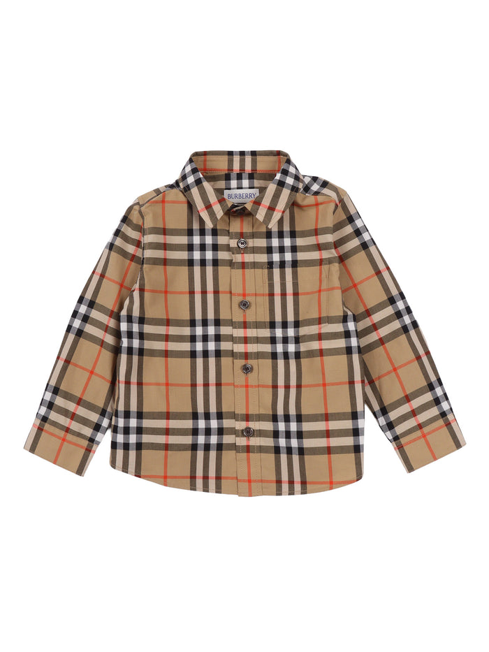 INF BOY SHIRTS Beige Cotton