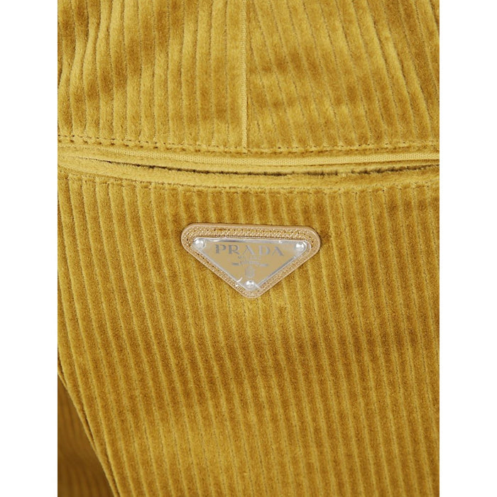 Pinwale Corduroy Trousers Yellow Cotton