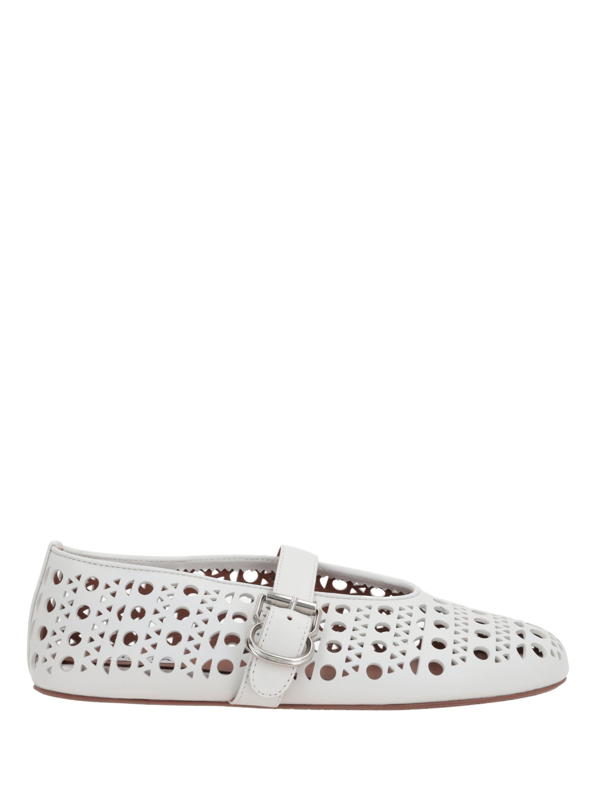 Alaia Flat Shoes Bianco