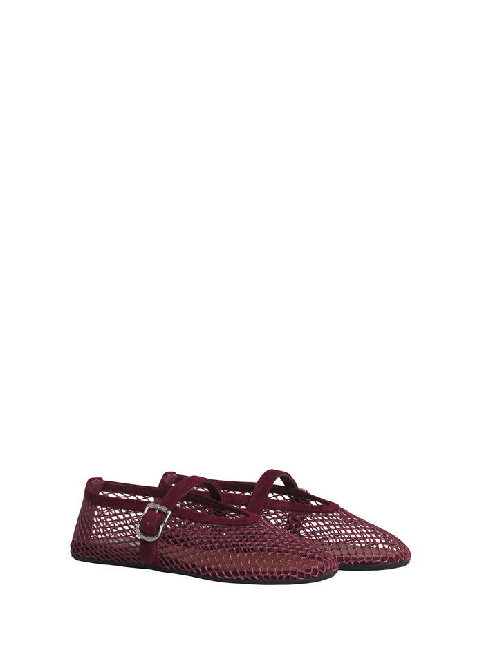 Alaia Flat Shoes Bordeaux