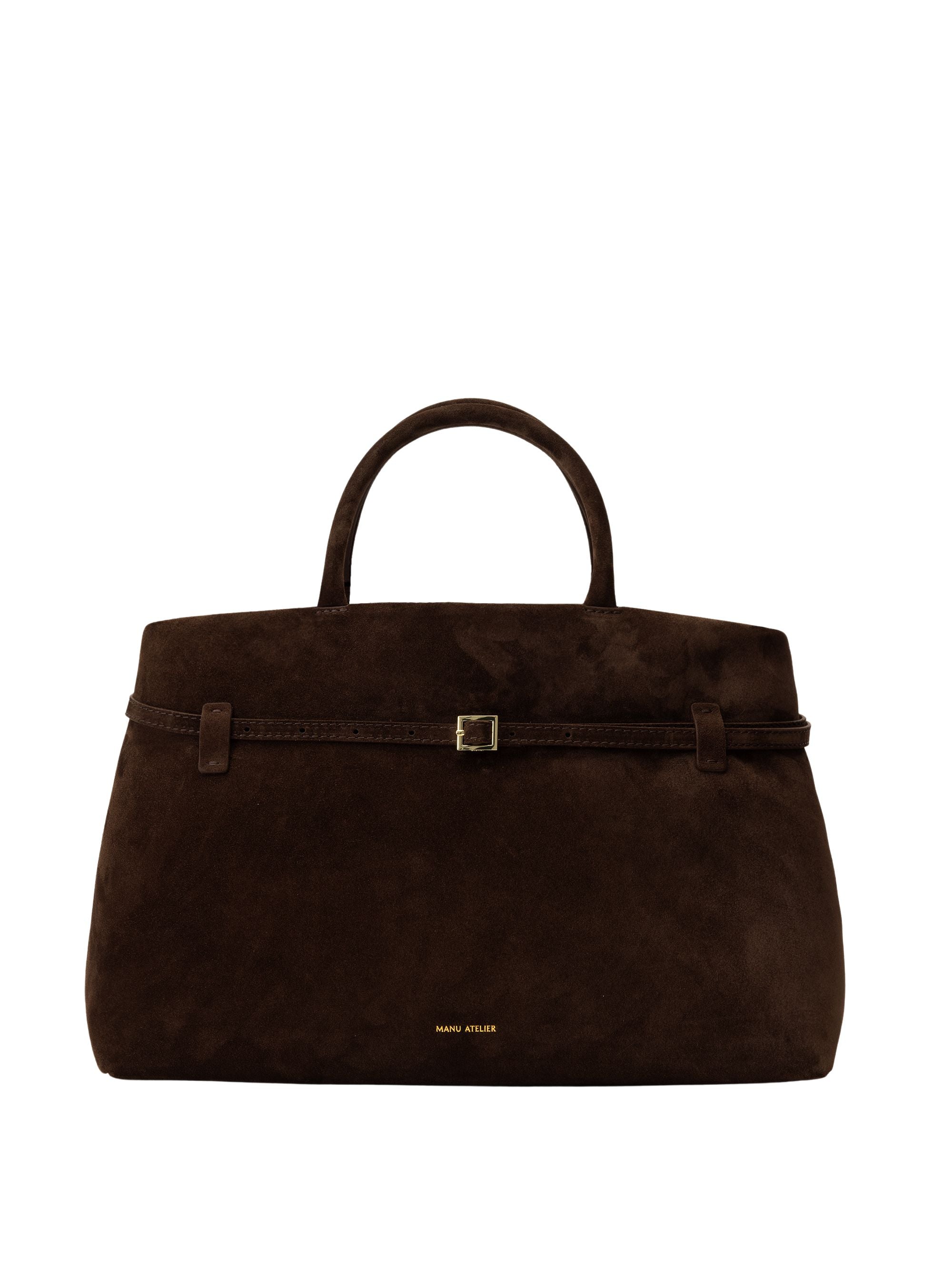 Manu Atelier Bags Brown Suede Leather