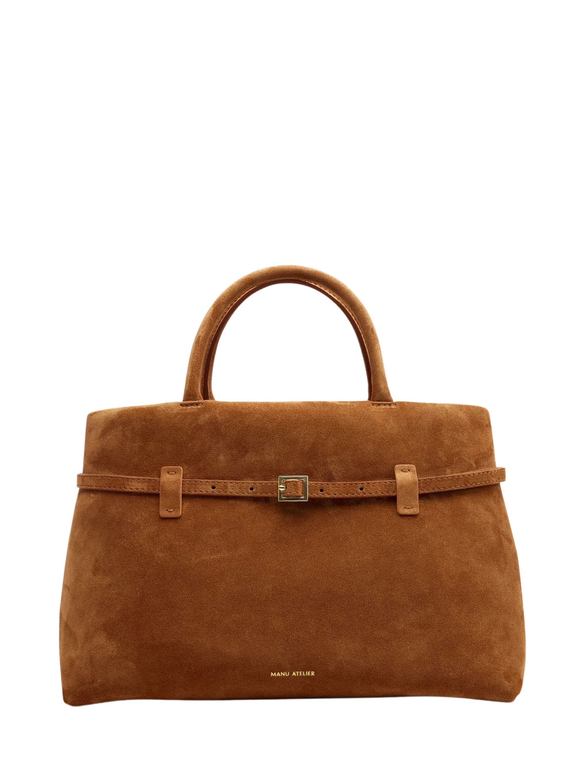 Manu Atelier Bags Beige Suede Leather
