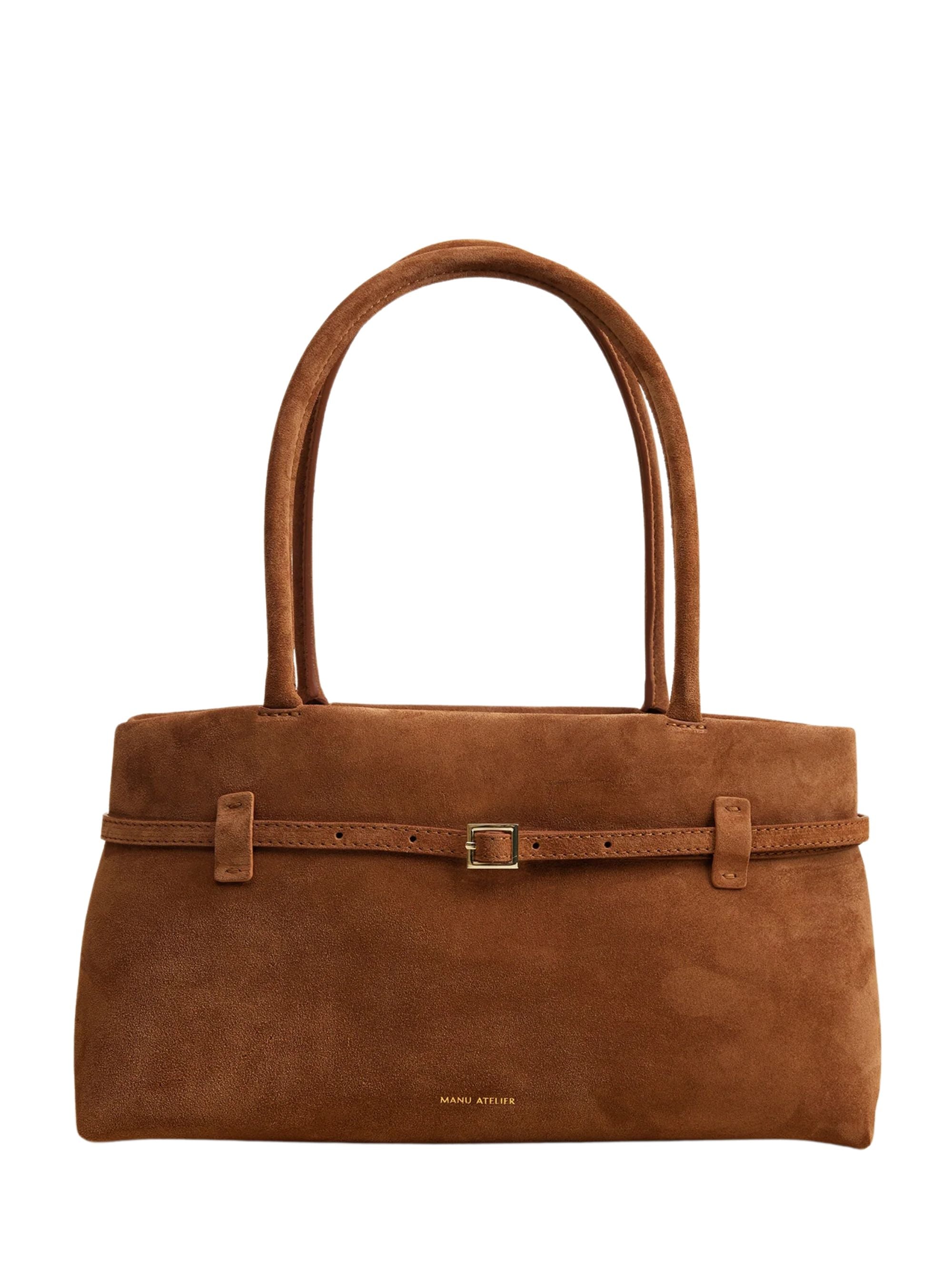 Manu Atelier Bags Beige Suede Leather