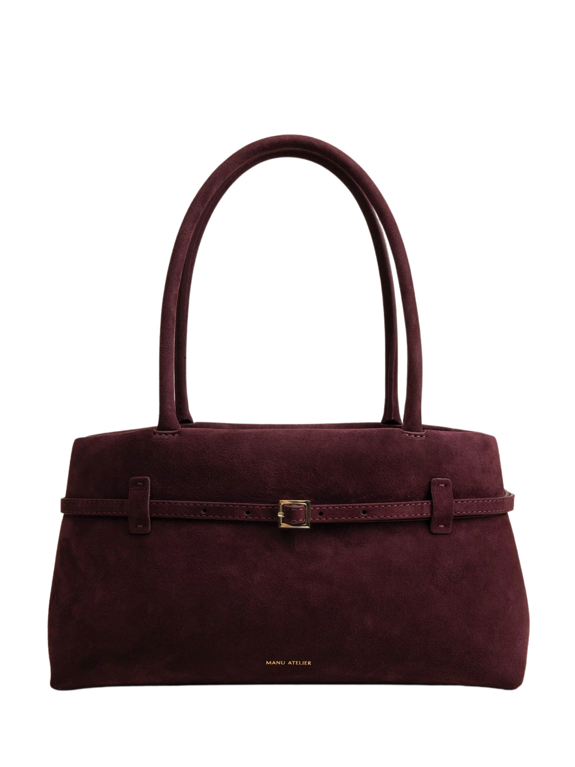 Manu Atelier Bags Bordeaux Suede Leather