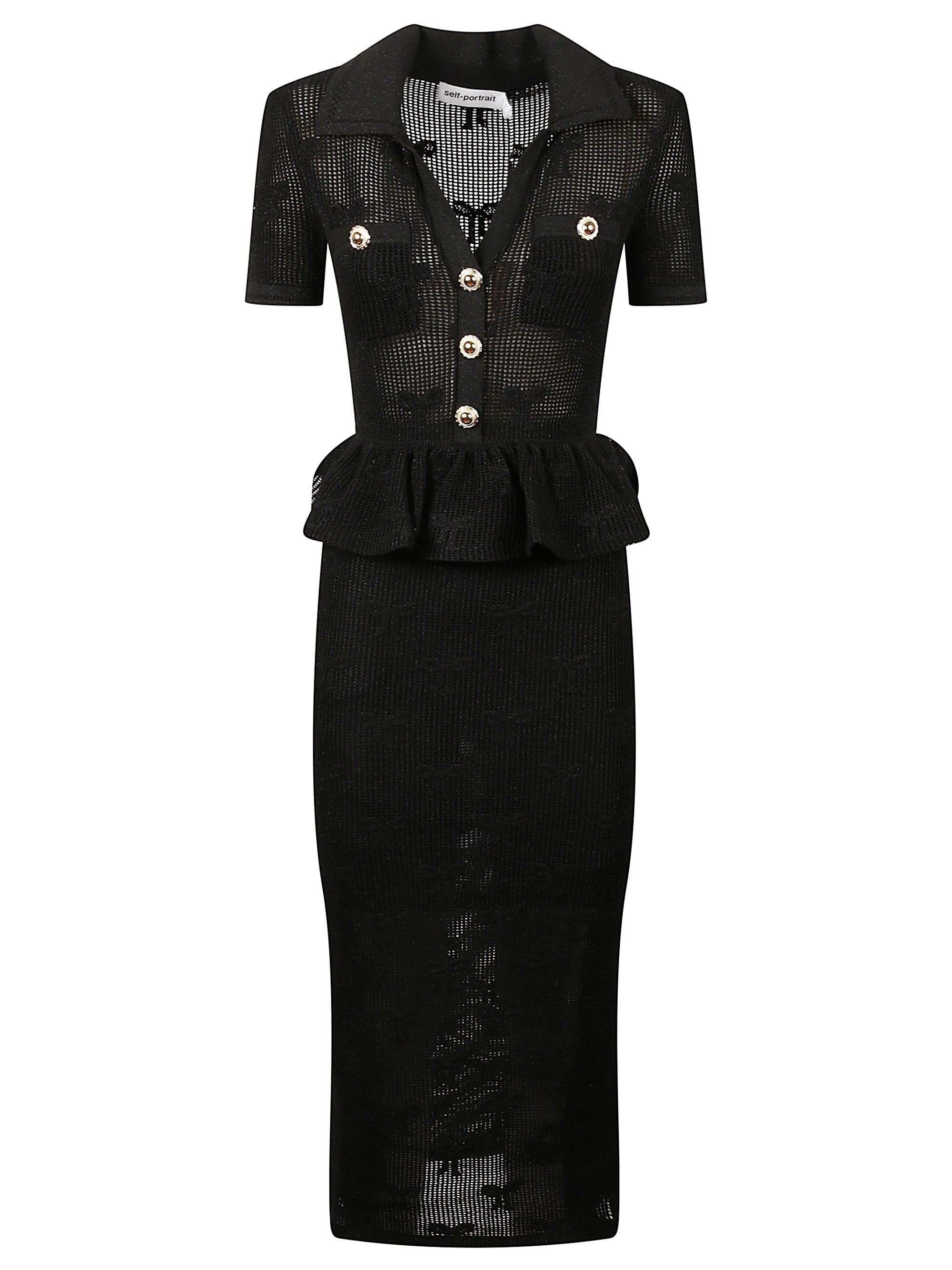 Self Portrait Dresses Black Co Pes