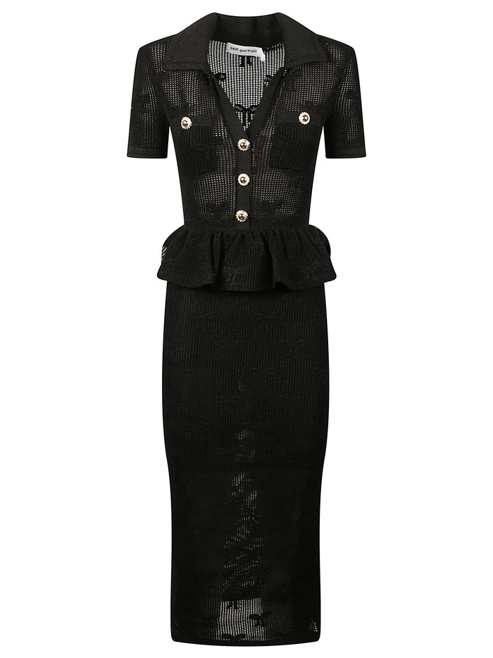 Self Portrait Dresses Black Co Pes