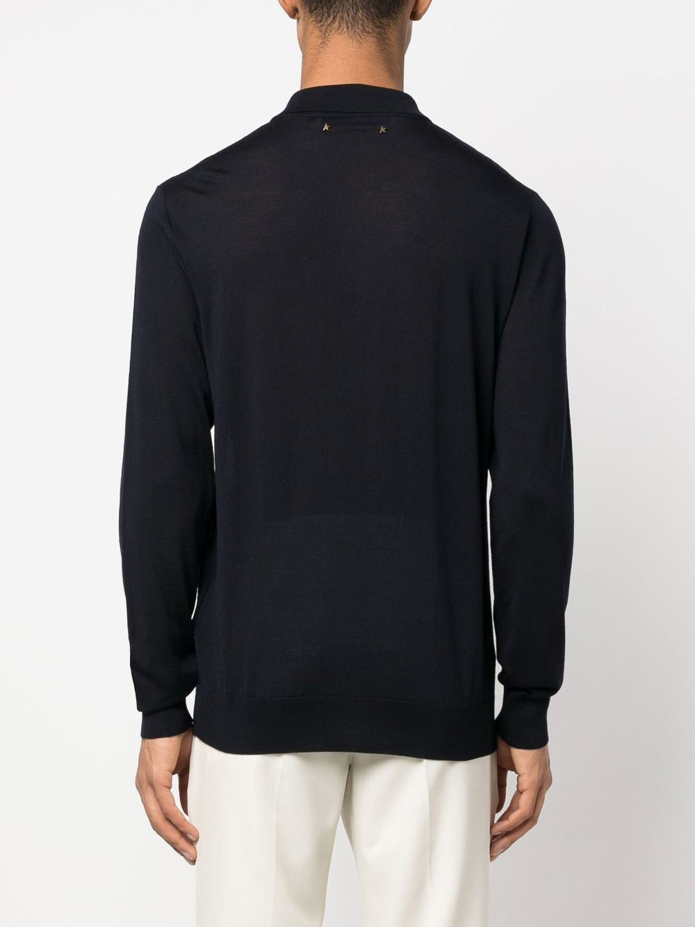 Golden Goose Sweaters Blue Wool Virgin