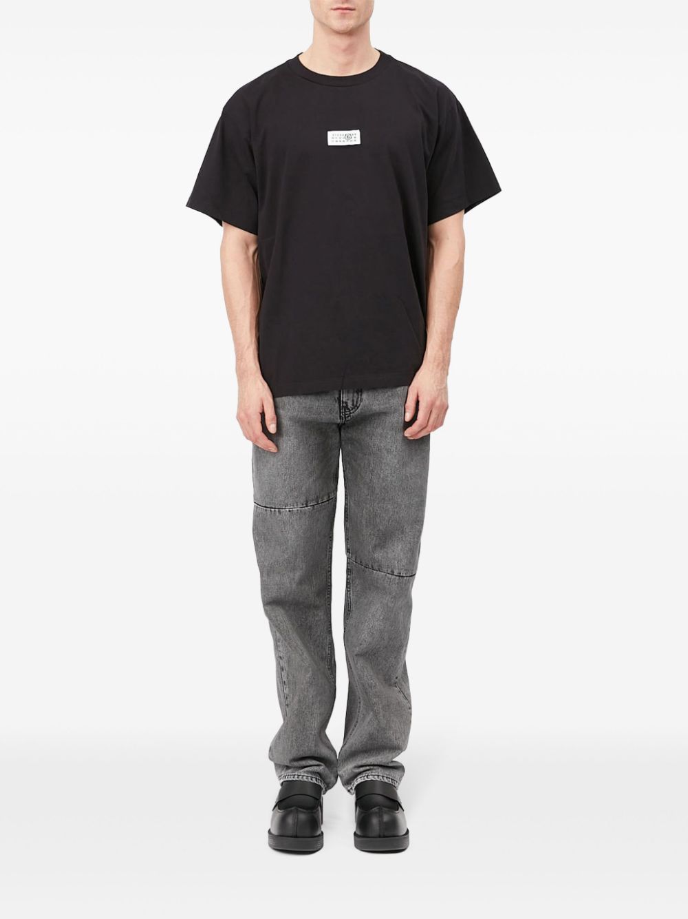 Mm6 Maison Margiela T-Shirts And Polos Nero Cotton