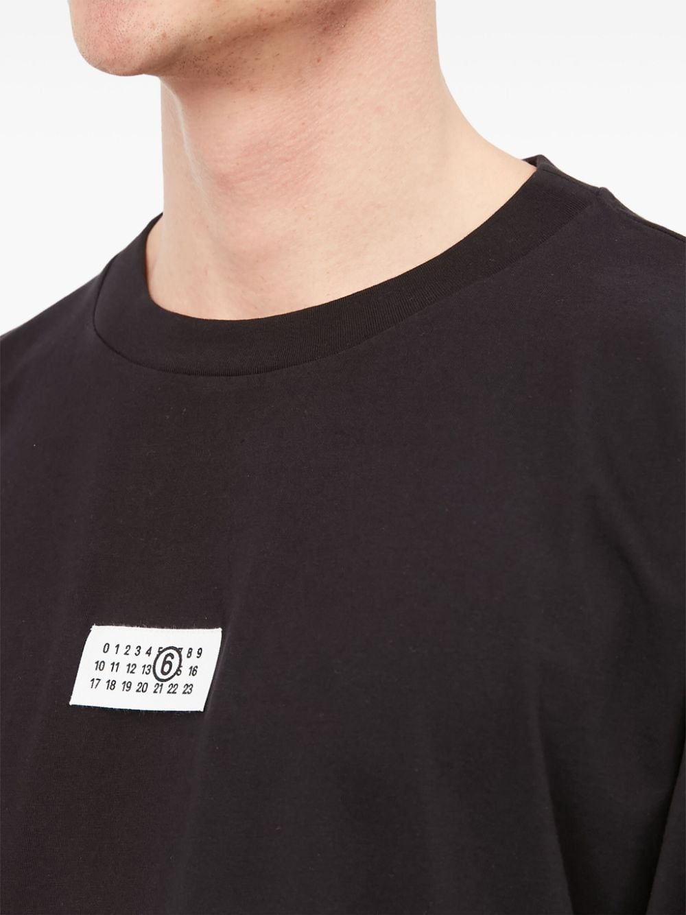 Mm6 Maison Margiela T-Shirts And Polos Nero Cotton