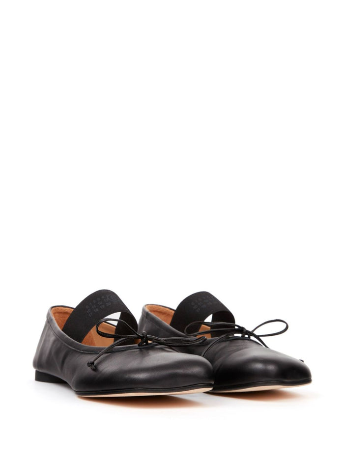 Mm6 Maison Margiela Flat Shoes Nero Ovine Leather