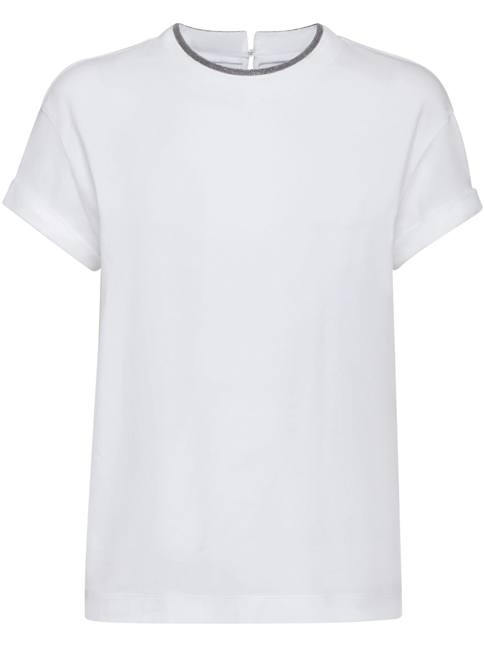 Brunello Cucinelli T-Shirts And Polos White Cotton Elastane