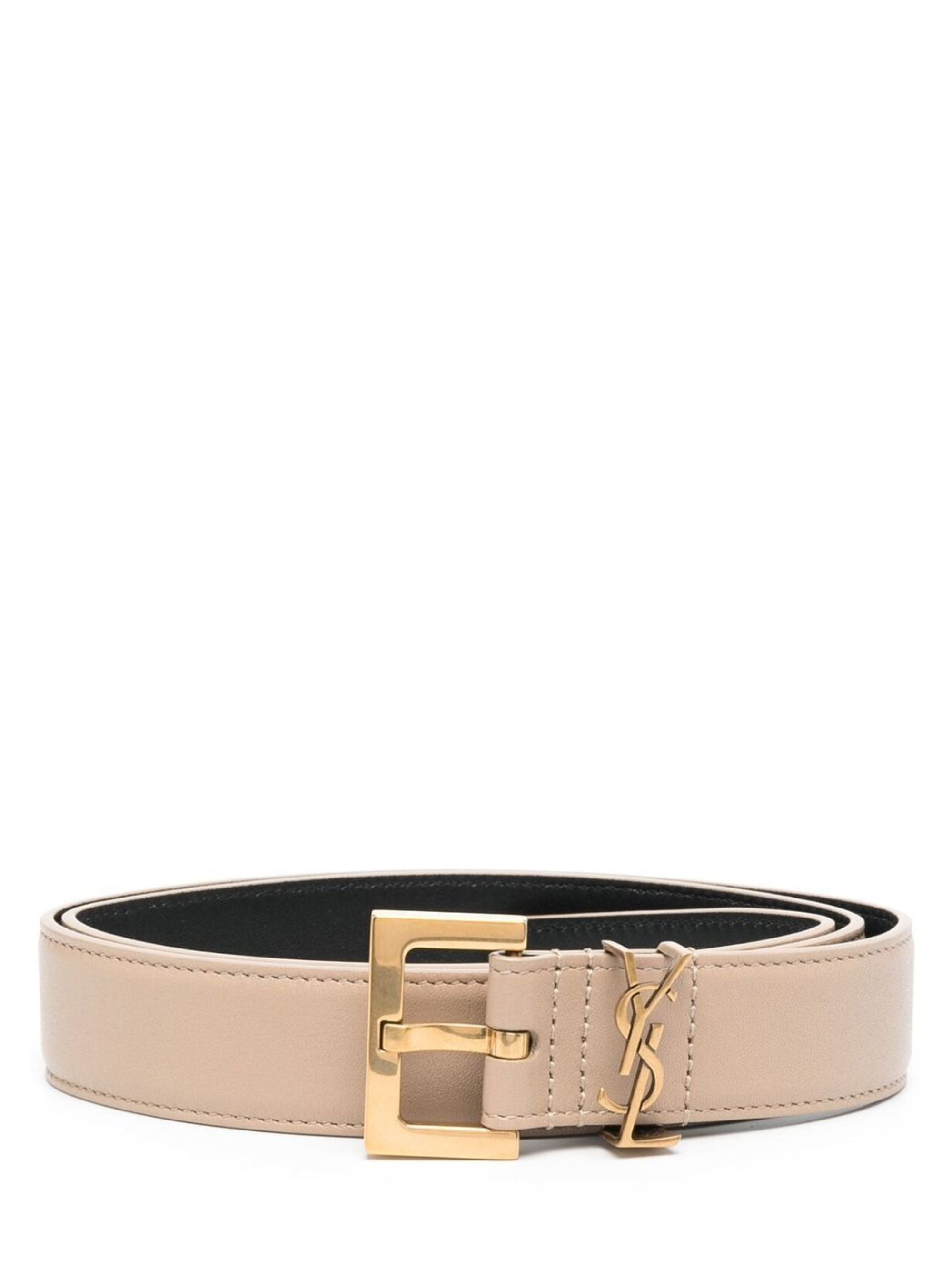 Saint Laurent Belts Beige Calf Skin