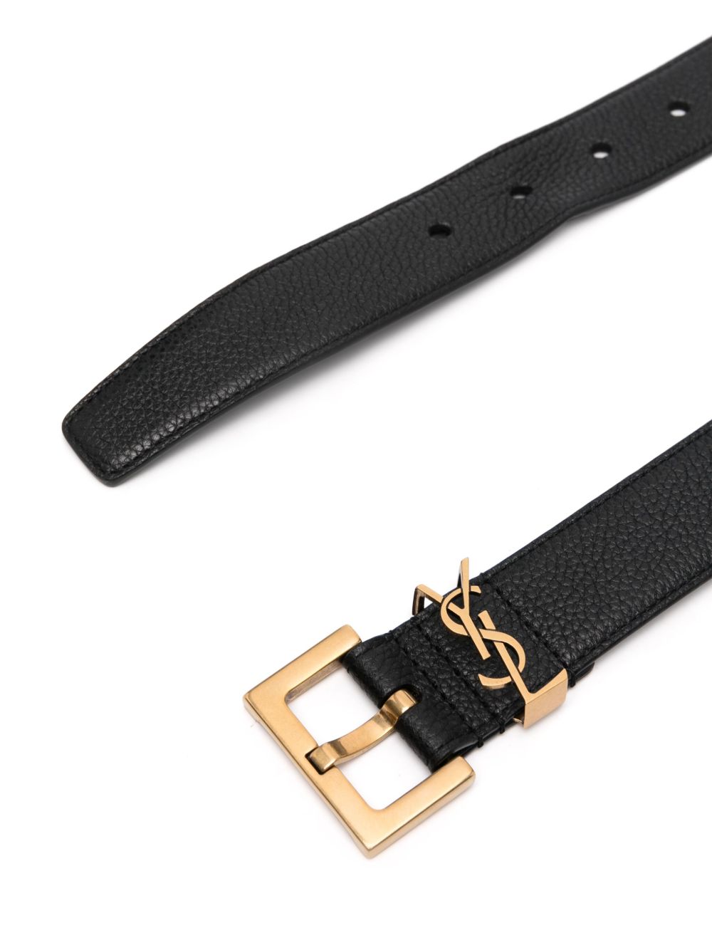 Saint Laurent Belts Black Calf Skin